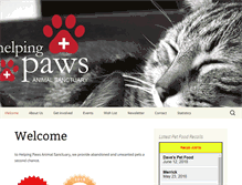 Tablet Screenshot of helpingpawsanimalsanctuary.com